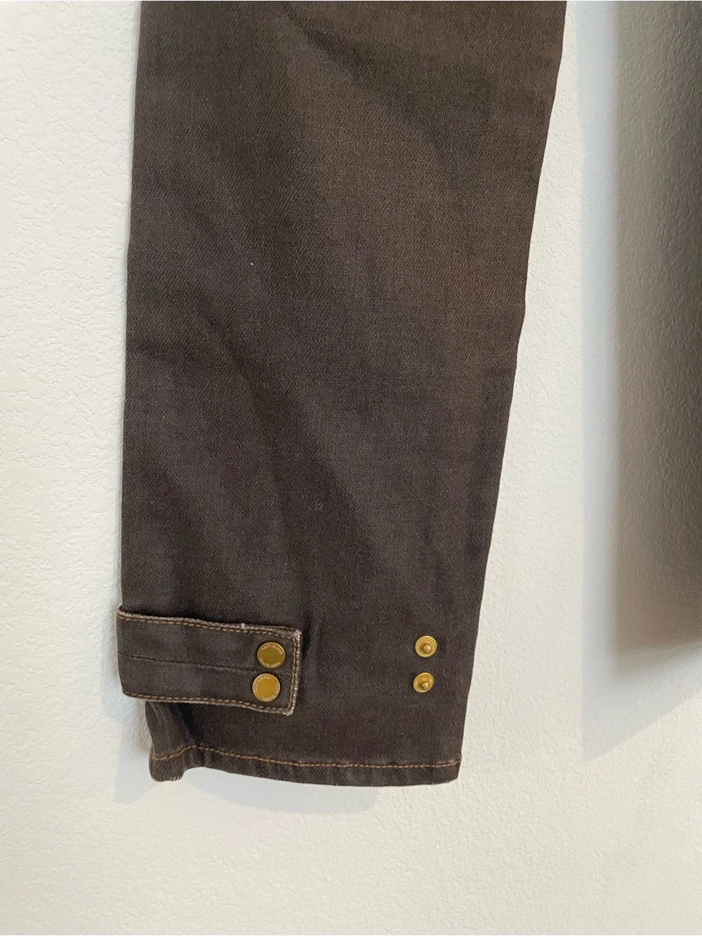 Tory Burch Women’s Dark Brown Slimcargo Pants with Zip Pockets